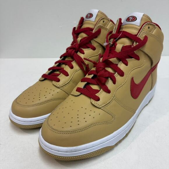 NWOT NOS RARE Nike Dunk High San Francisco 49ers 2012 Gold / Red 12 - Picture 1 of 11